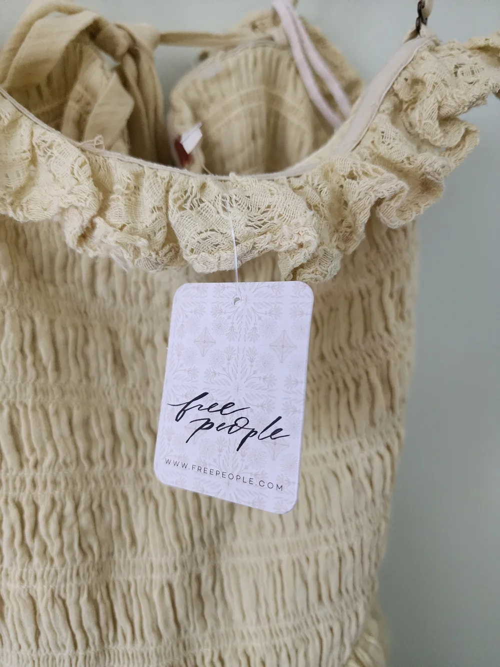 New With Tags Free People Smocked Sundress with Ruffle Hem - Picture 4 of 5
